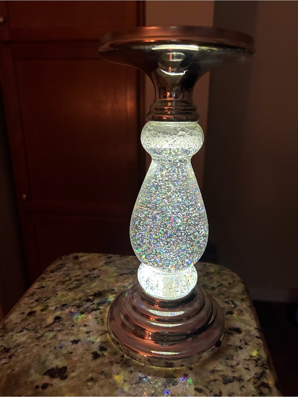 Bath & Body Works Swirling Light Up Glitter Candle Holder - Picture 3 of 4